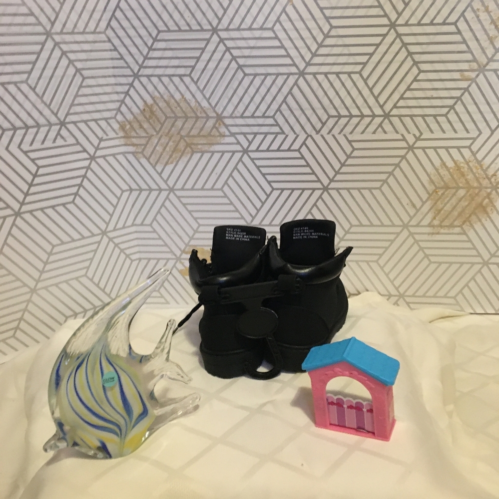 Toddler girl black ankle boots size 8